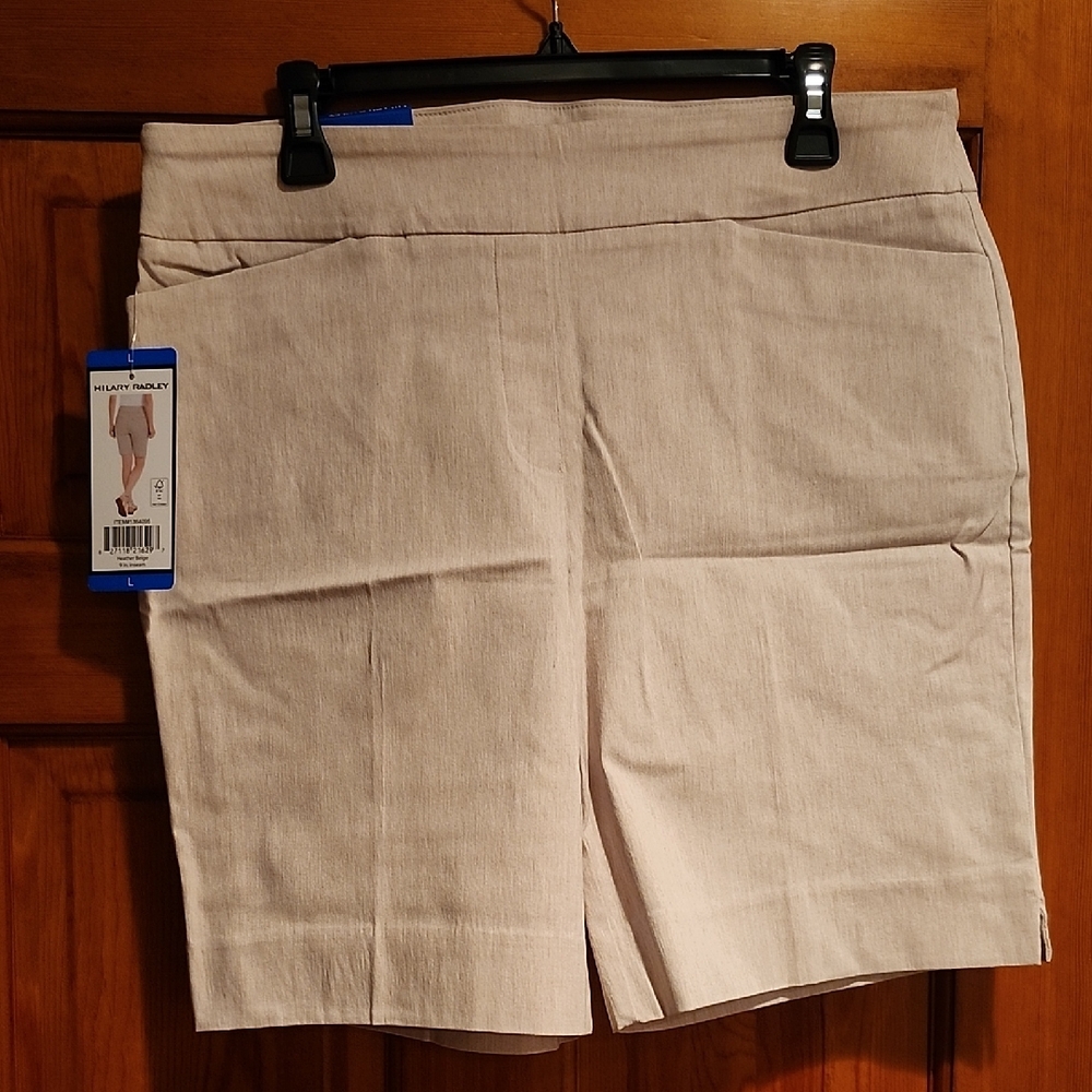 Hilary Radley Cream Bermuda Shorts Versatile Style